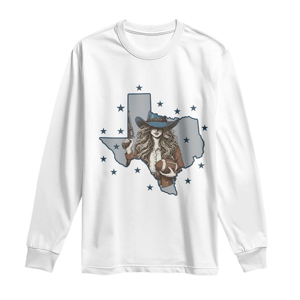 Funny Texas Cowgirl Long Sleeve Shirt Football Lover Gift - Wonder Print Shop