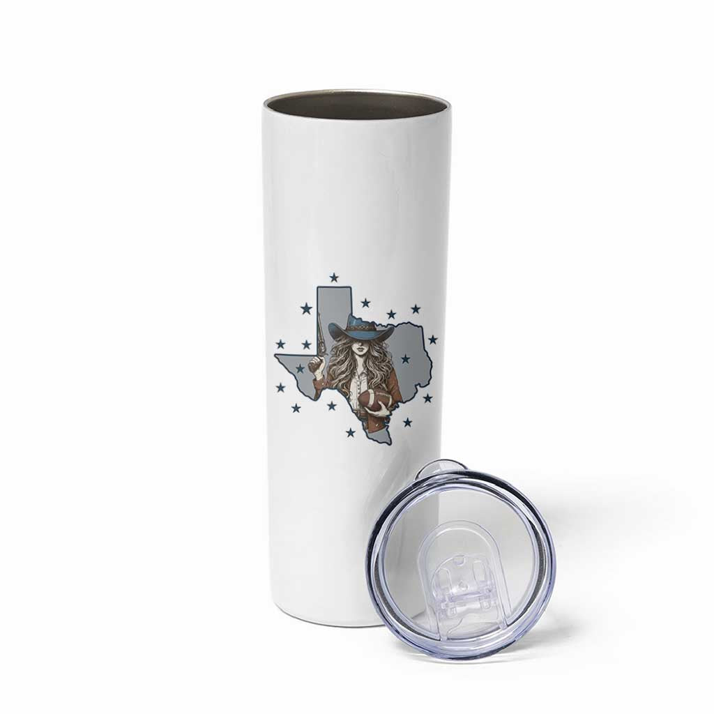 Funny Texas Cowgirl Skinny Tumbler Football Lover Gift - Wonder Print Shop