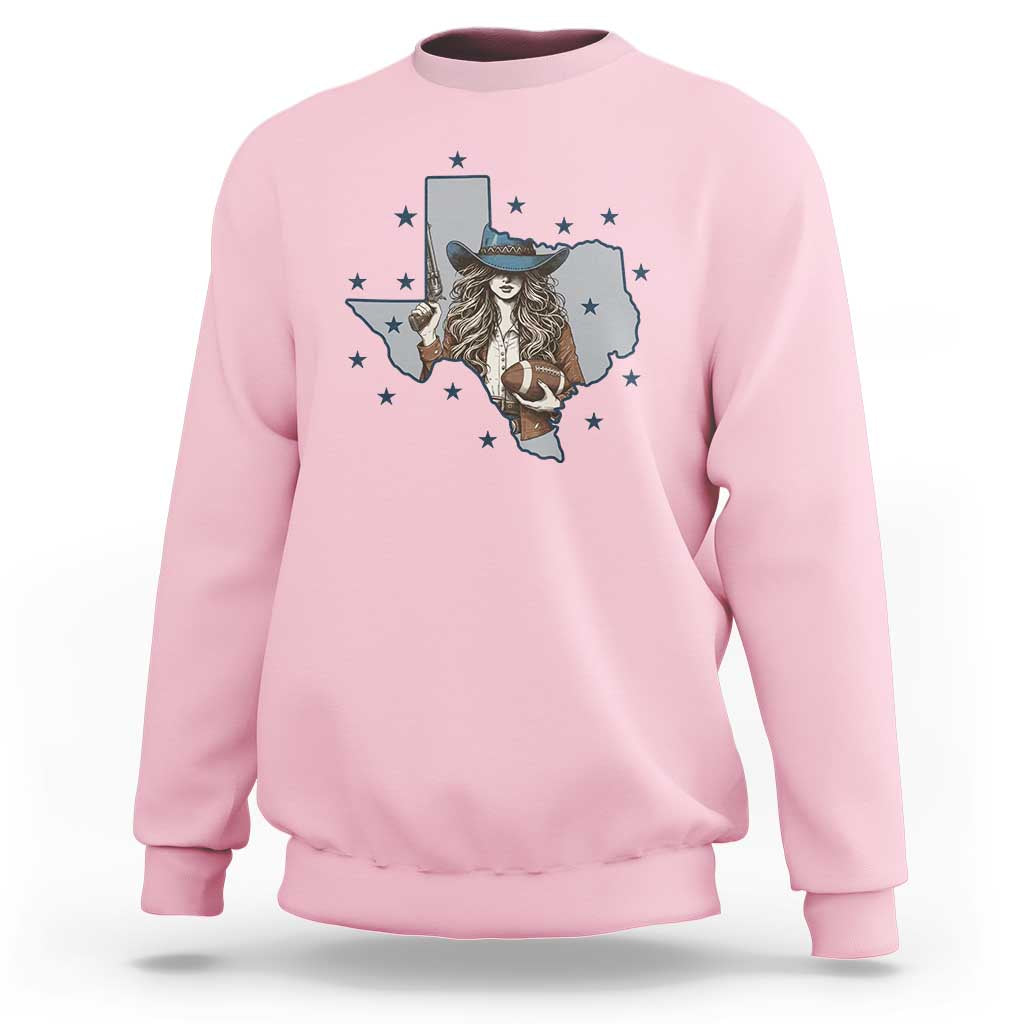 Funny Texas Cowgirl Sweatshirt Football Lover Gift - Wonder Print Shop