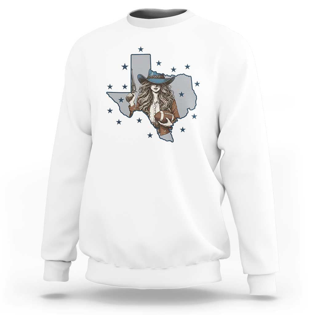 Funny Texas Cowgirl Sweatshirt Football Lover Gift - Wonder Print Shop