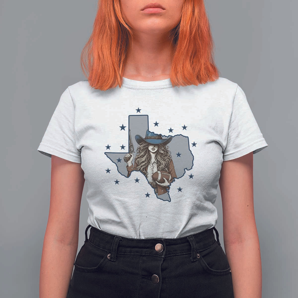 Funny Texas Cowgirl T Shirt For Women Football Lover Gift - Wonder Print Shop