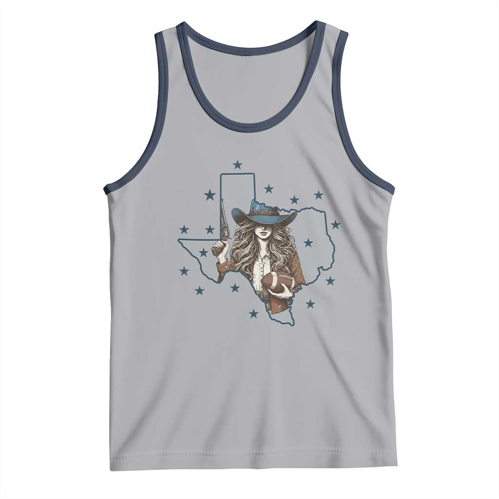 Funny Texas Cowgirl Tank Top Football Lover Gift - Wonder Print Shop