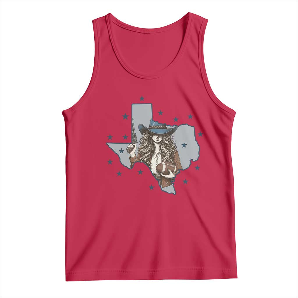 Funny Texas Cowgirl Tank Top Football Lover Gift - Wonder Print Shop