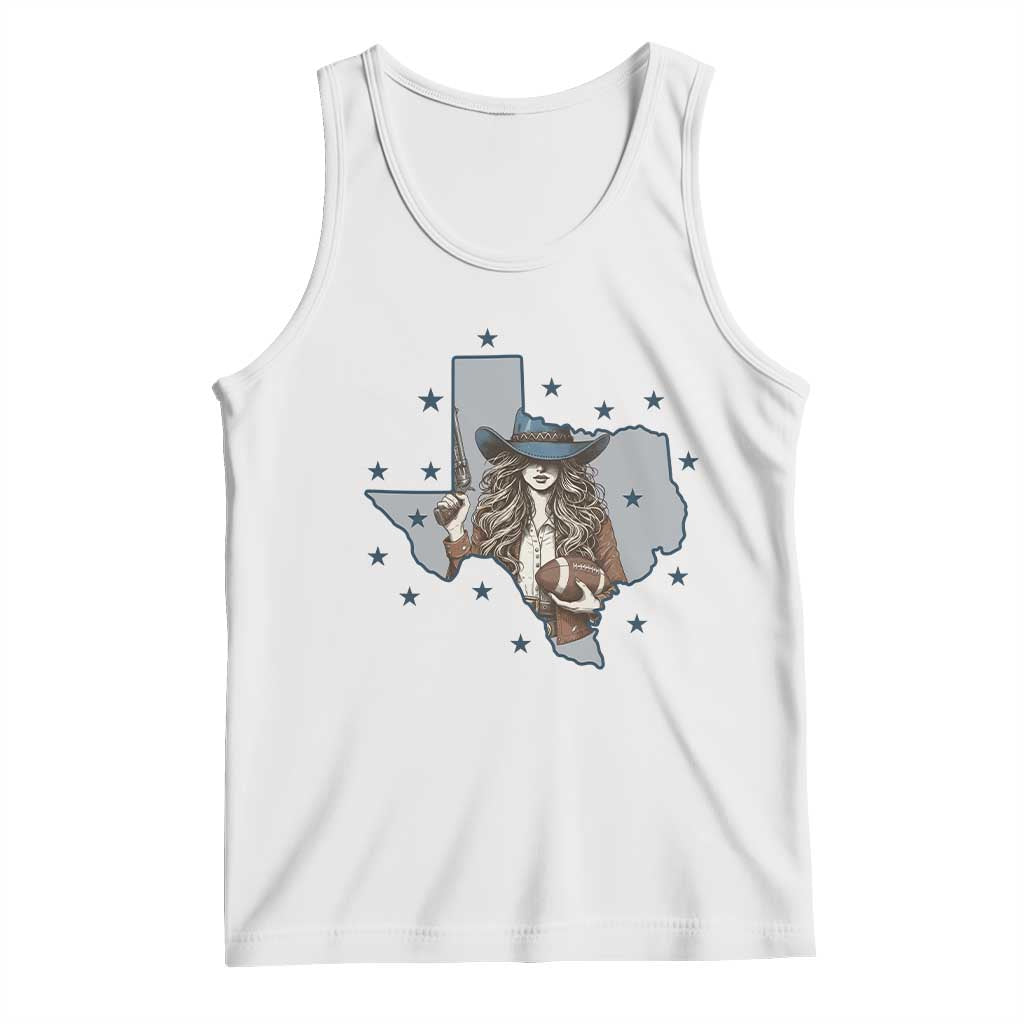 Funny Texas Cowgirl Tank Top Football Lover Gift - Wonder Print Shop