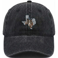 Funny TX Cowgirl Washed Cotton Baseball Cap Football Lover Gift