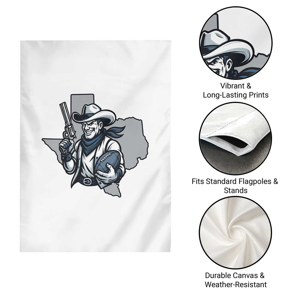 Funny Texas Cowboy Garden Flag Football Lover Gift - Wonder Print Shop