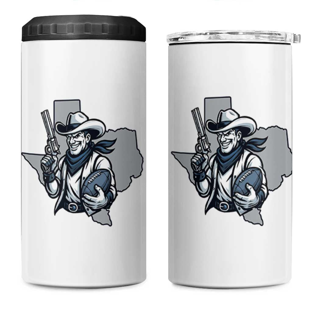 Funny Texas Cowboy 4 in 1 Can Cooler Tumbler Football Lover Gift - Wonder Print Shop