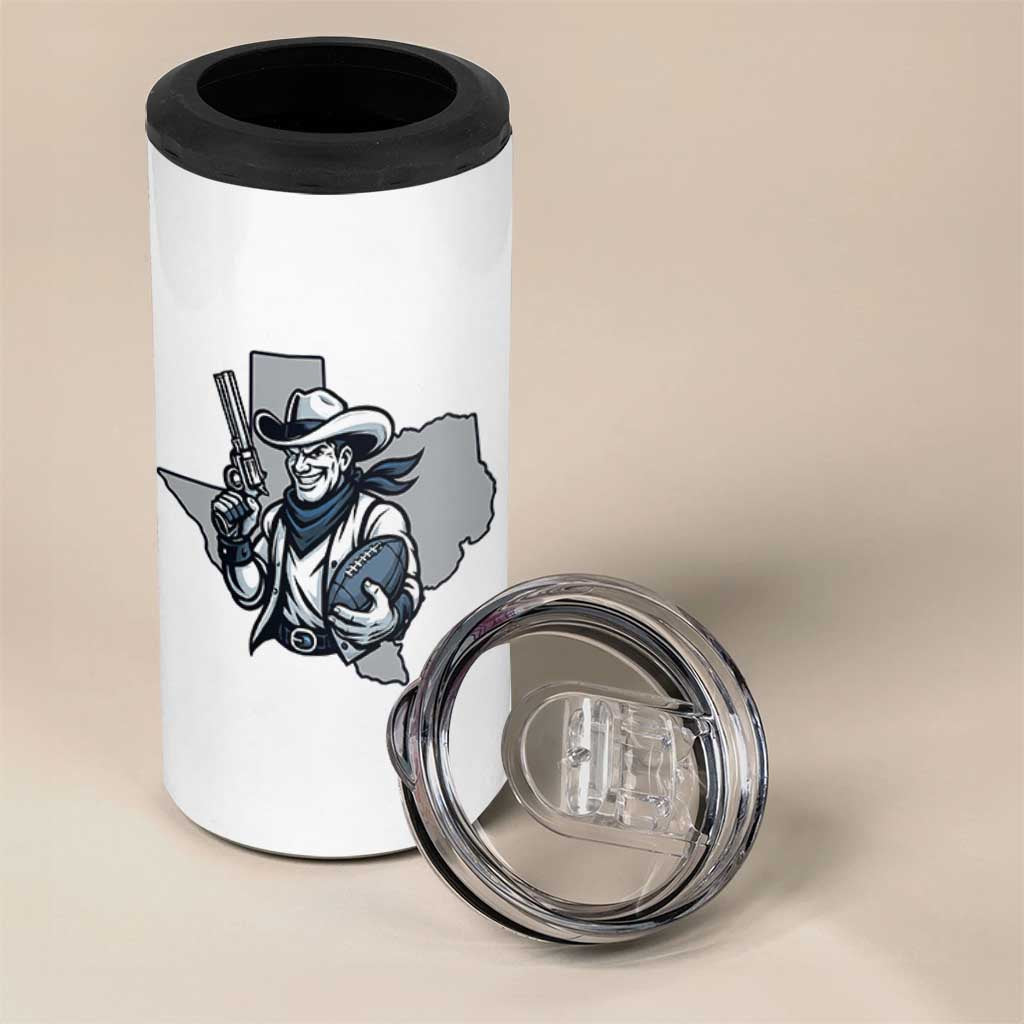 Funny Texas Cowboy 4 in 1 Can Cooler Tumbler Football Lover Gift - Wonder Print Shop