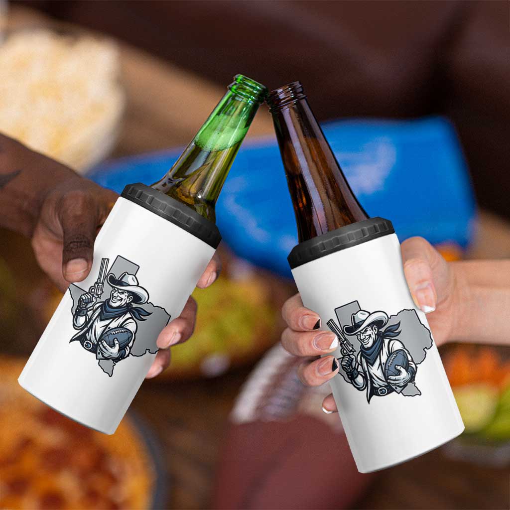 Funny Texas Cowboy 4 in 1 Can Cooler Tumbler Football Lover Gift - Wonder Print Shop