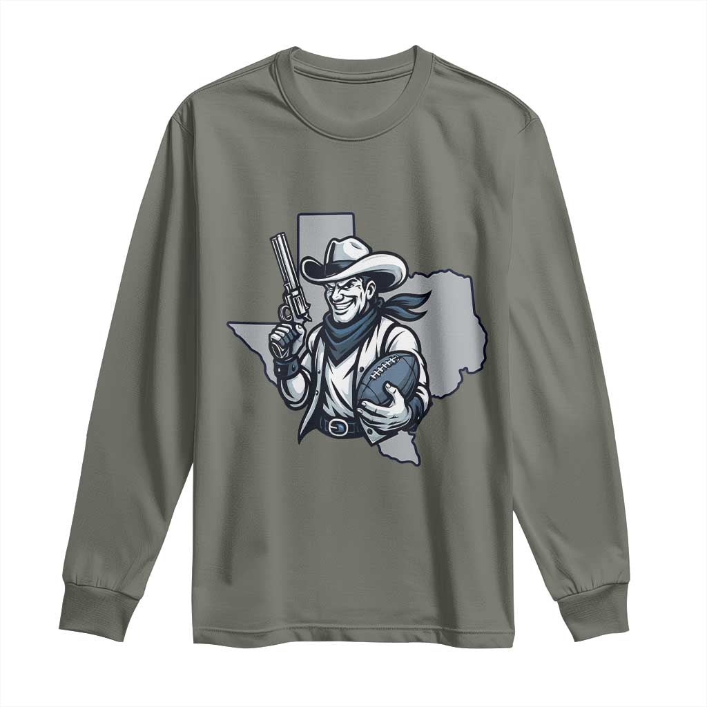 Funny Texas Cowboy Long Sleeve Shirt Football Lover Gift - Wonder Print Shop