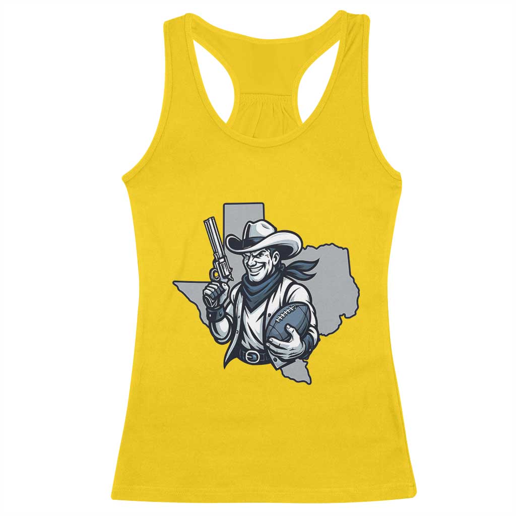 Funny Texas Cowboy Racerback Tank Top Football Lover Gift - Wonder Print Shop