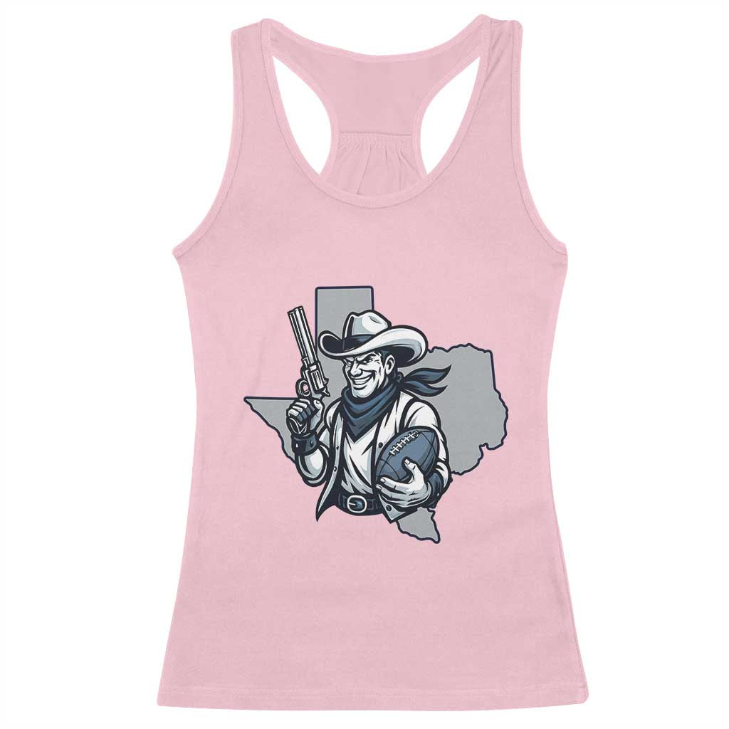Funny Texas Cowboy Racerback Tank Top Football Lover Gift - Wonder Print Shop