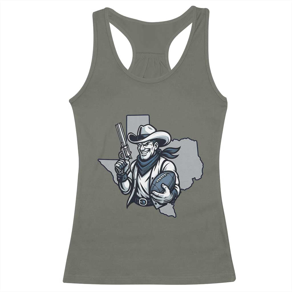 Funny Texas Cowboy Racerback Tank Top Football Lover Gift - Wonder Print Shop
