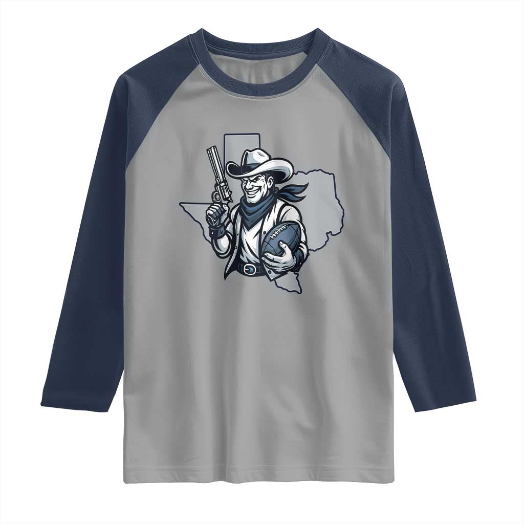 Funny Texas Cowboy Raglan Shirt Football Lover Gift - Wonder Print Shop