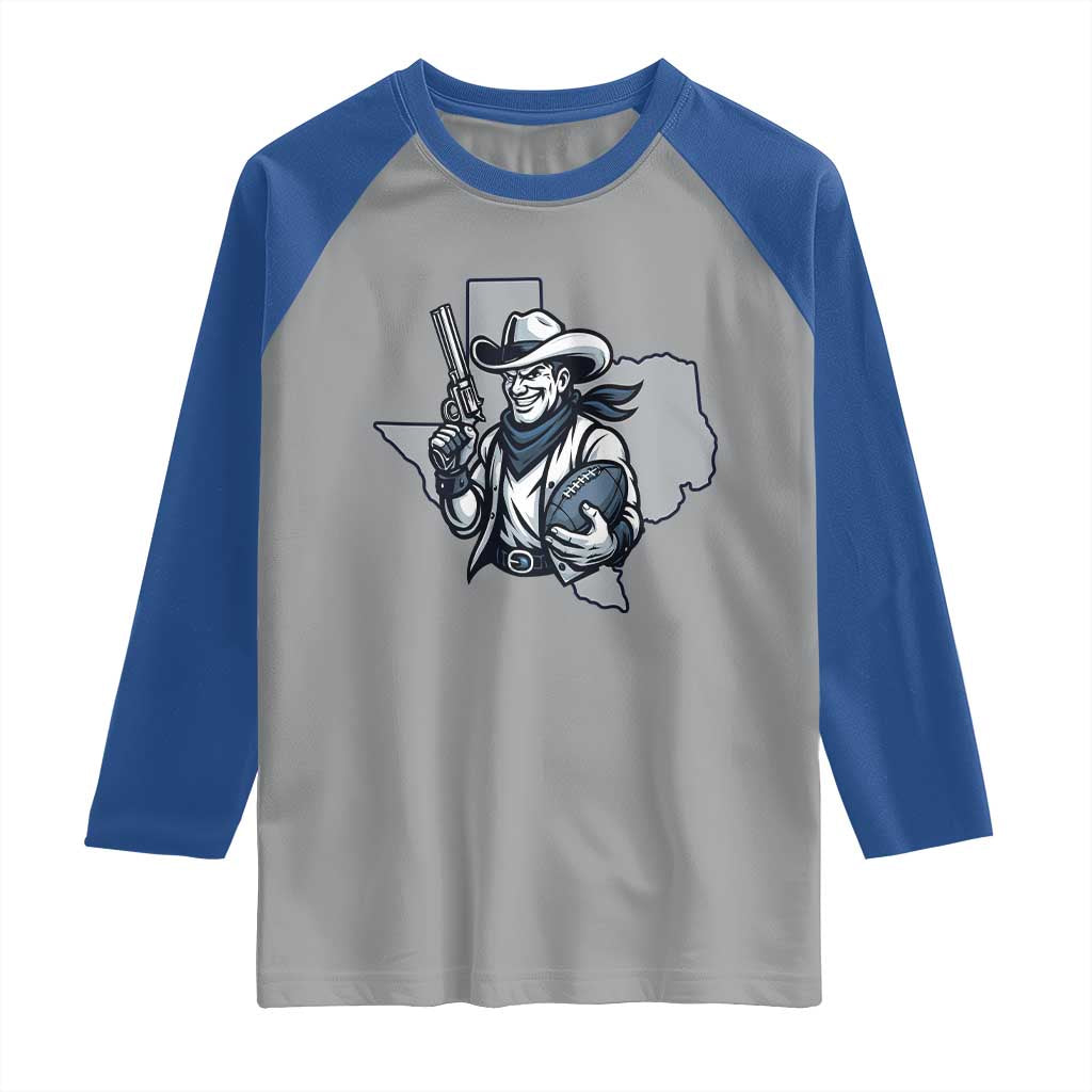 Funny Texas Cowboy Raglan Shirt Football Lover Gift - Wonder Print Shop