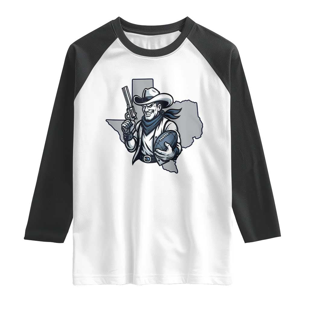 Funny Texas Cowboy Raglan Shirt Football Lover Gift - Wonder Print Shop