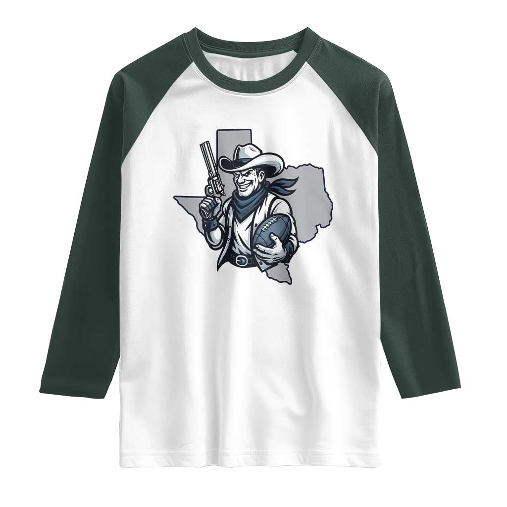 Funny Texas Cowboy Raglan Shirt Football Lover Gift - Wonder Print Shop