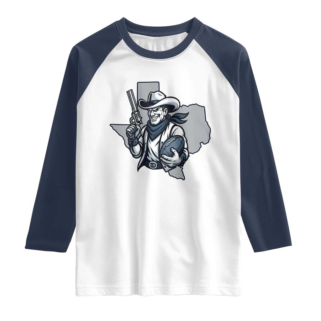 Funny Texas Cowboy Raglan Shirt Football Lover Gift - Wonder Print Shop