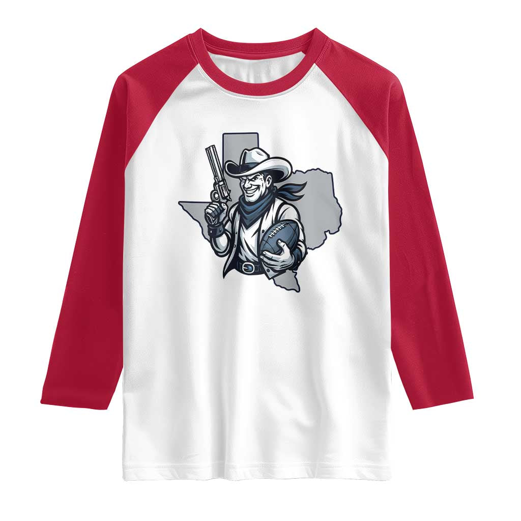 Funny Texas Cowboy Raglan Shirt Football Lover Gift - Wonder Print Shop