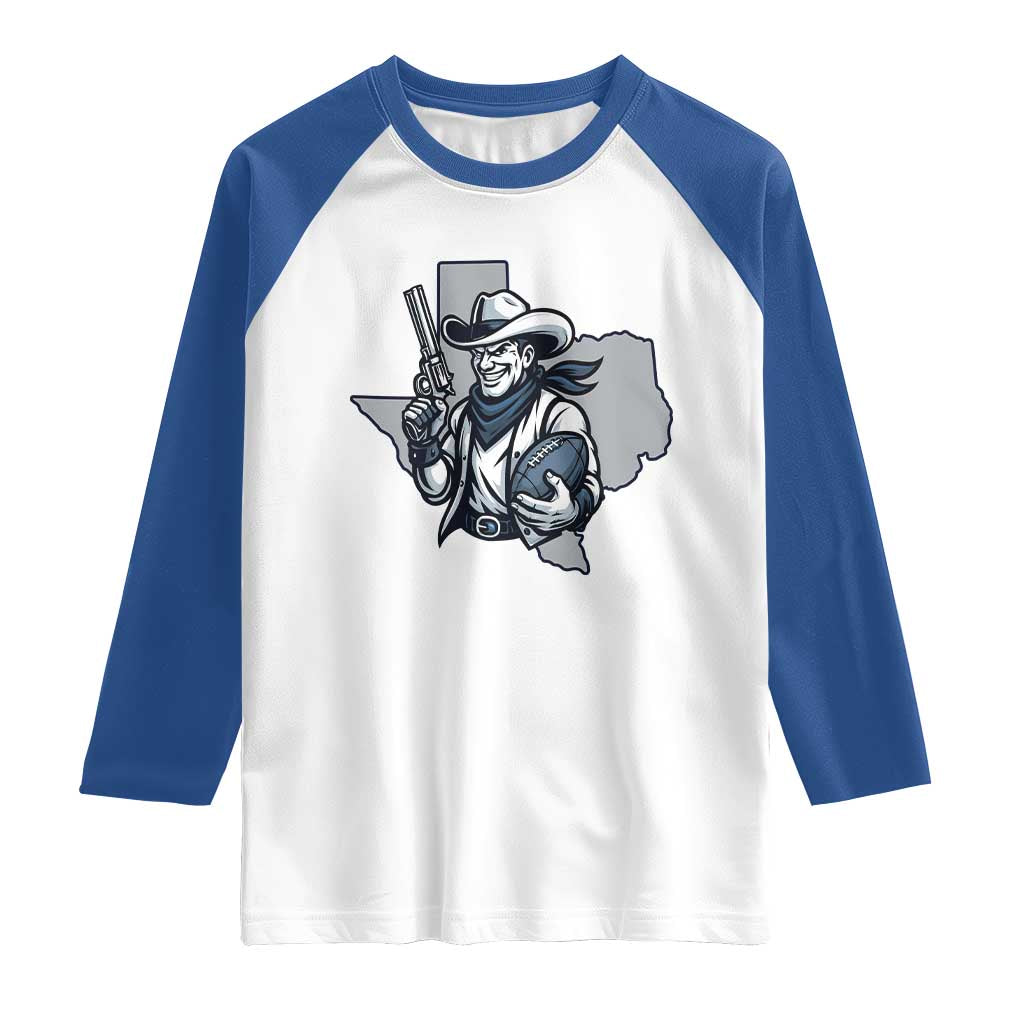 Funny Texas Cowboy Raglan Shirt Football Lover Gift - Wonder Print Shop