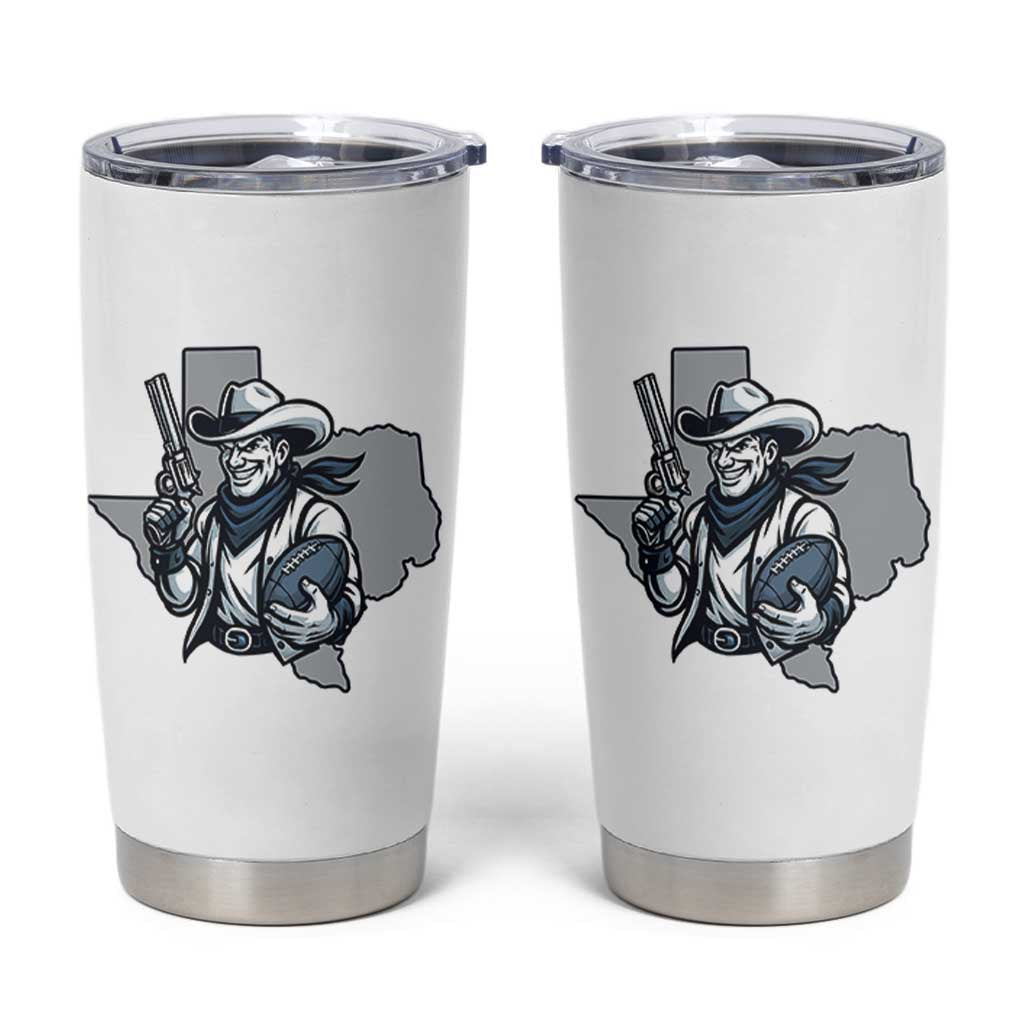 Funny Texas Cowboy Tumbler Cup Football Lover Gift - Wonder Print Shop