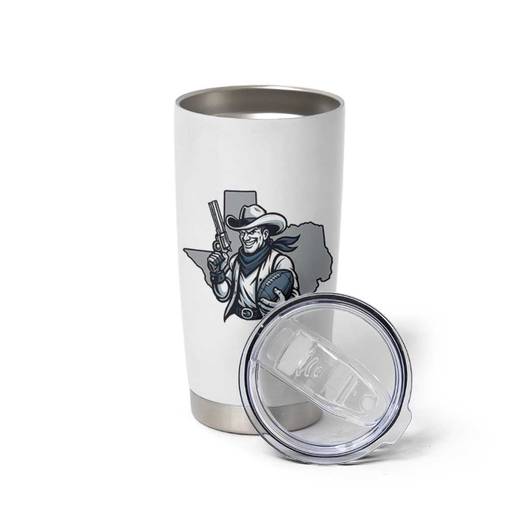 Funny Texas Cowboy Tumbler Cup Football Lover Gift - Wonder Print Shop