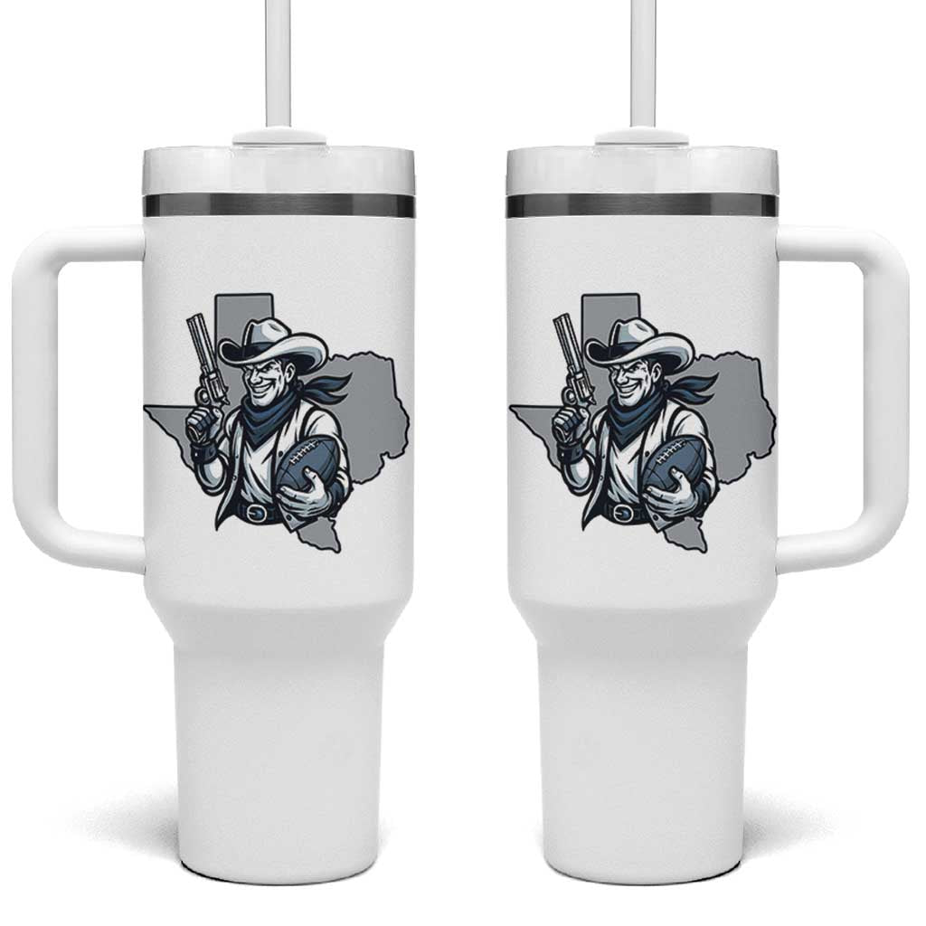 Funny Texas Cowboy Tumbler With Handle Football Lover Gift - Wonder Print Shop