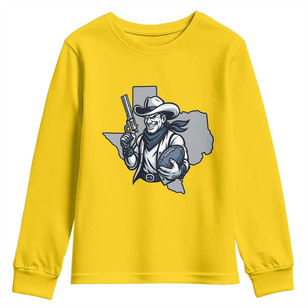 Funny Texas Cowboy Youth Sweatshirt Football Lover Gift - Wonder Print Shop