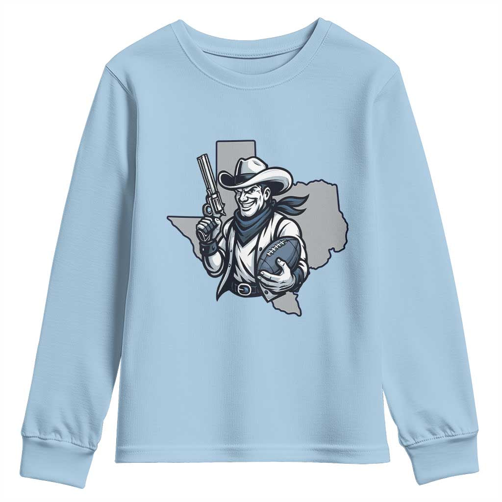 Funny Texas Cowboy Youth Sweatshirt Football Lover Gift - Wonder Print Shop