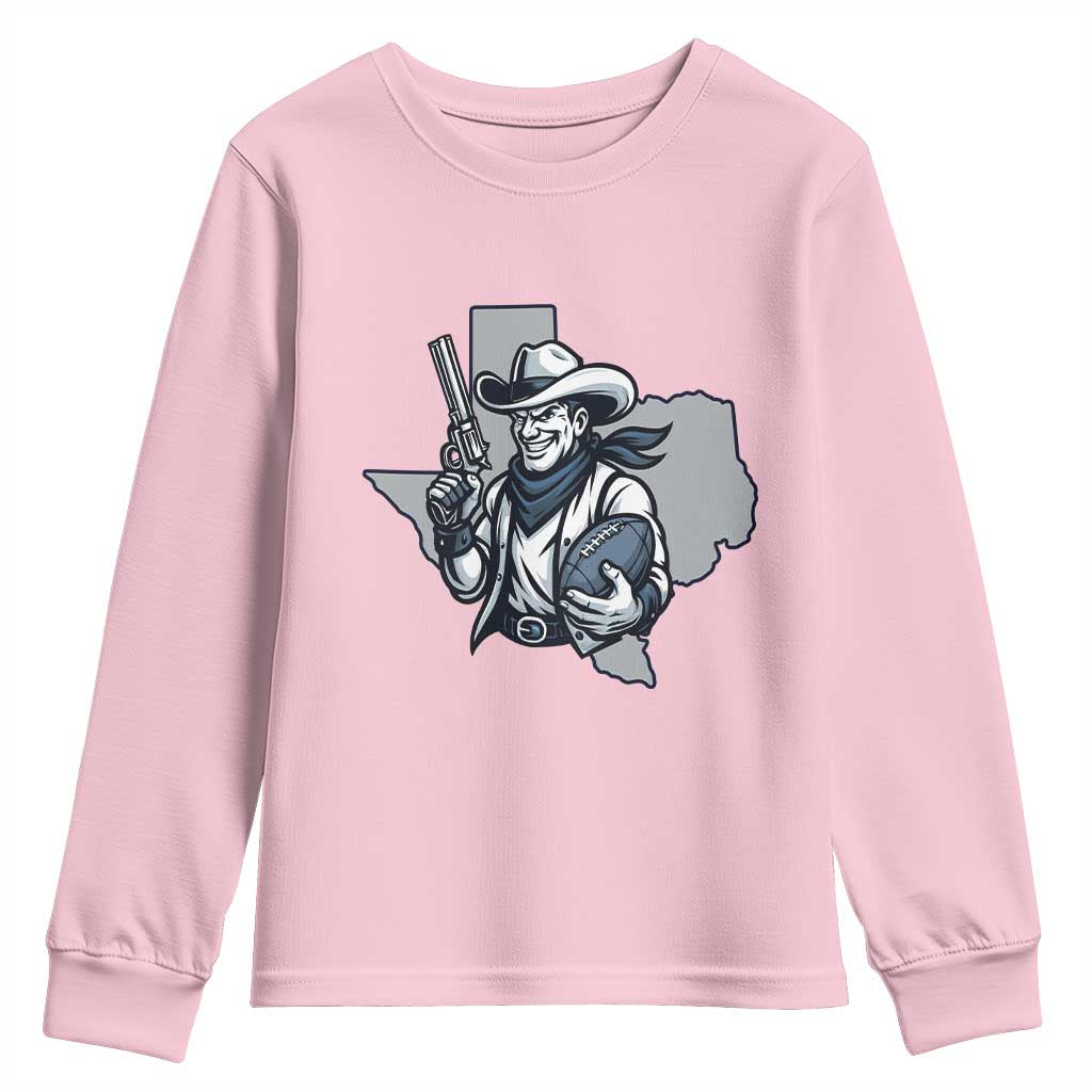 Funny Texas Cowboy Youth Sweatshirt Football Lover Gift - Wonder Print Shop