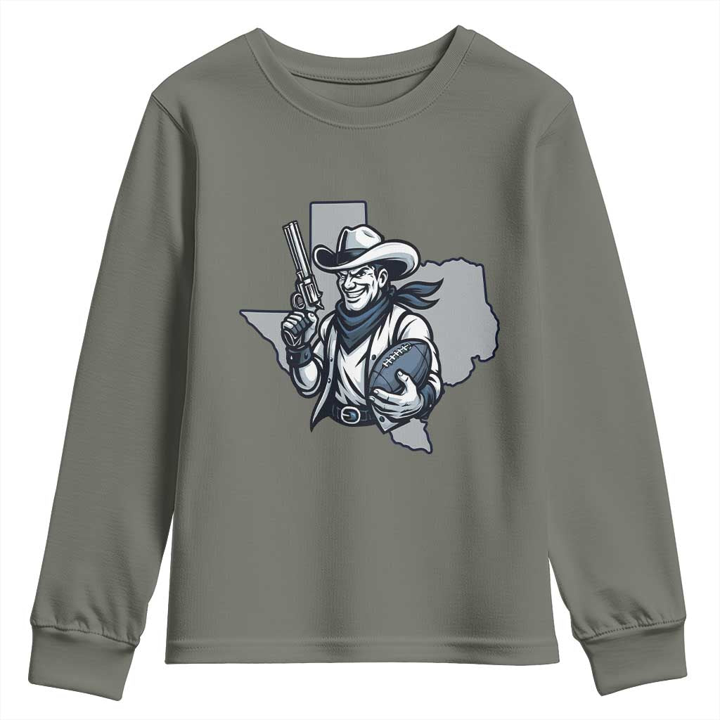 Funny Texas Cowboy Youth Sweatshirt Football Lover Gift - Wonder Print Shop