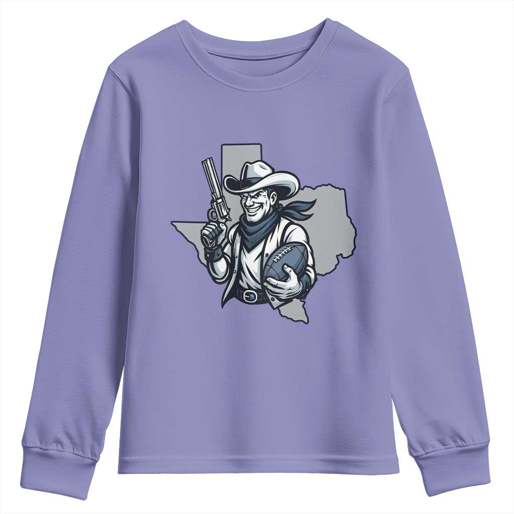 Funny Texas Cowboy Youth Sweatshirt Football Lover Gift - Wonder Print Shop