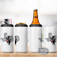 Texas Football Life 4 in 1 Can Cooler Tumbler Western Sports Fan Gift - Wonder Print Shop