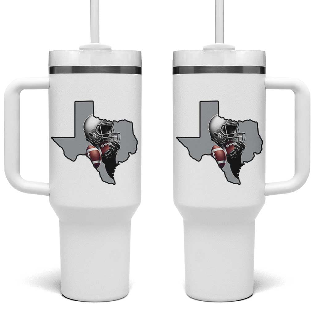 Texas Football Life Tumbler With Handle Western Sports Fan Gift - Wonder Print Shop