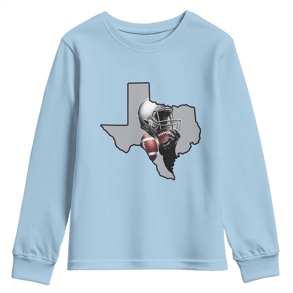 Texas Football Life Youth Sweatshirt Western Sports Fan Gift - Wonder Print Shop