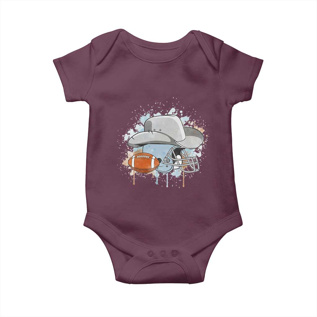 Cowboy Football Helmet Baby Onesie Game Day Spirit Gift - Wonder Print Shop