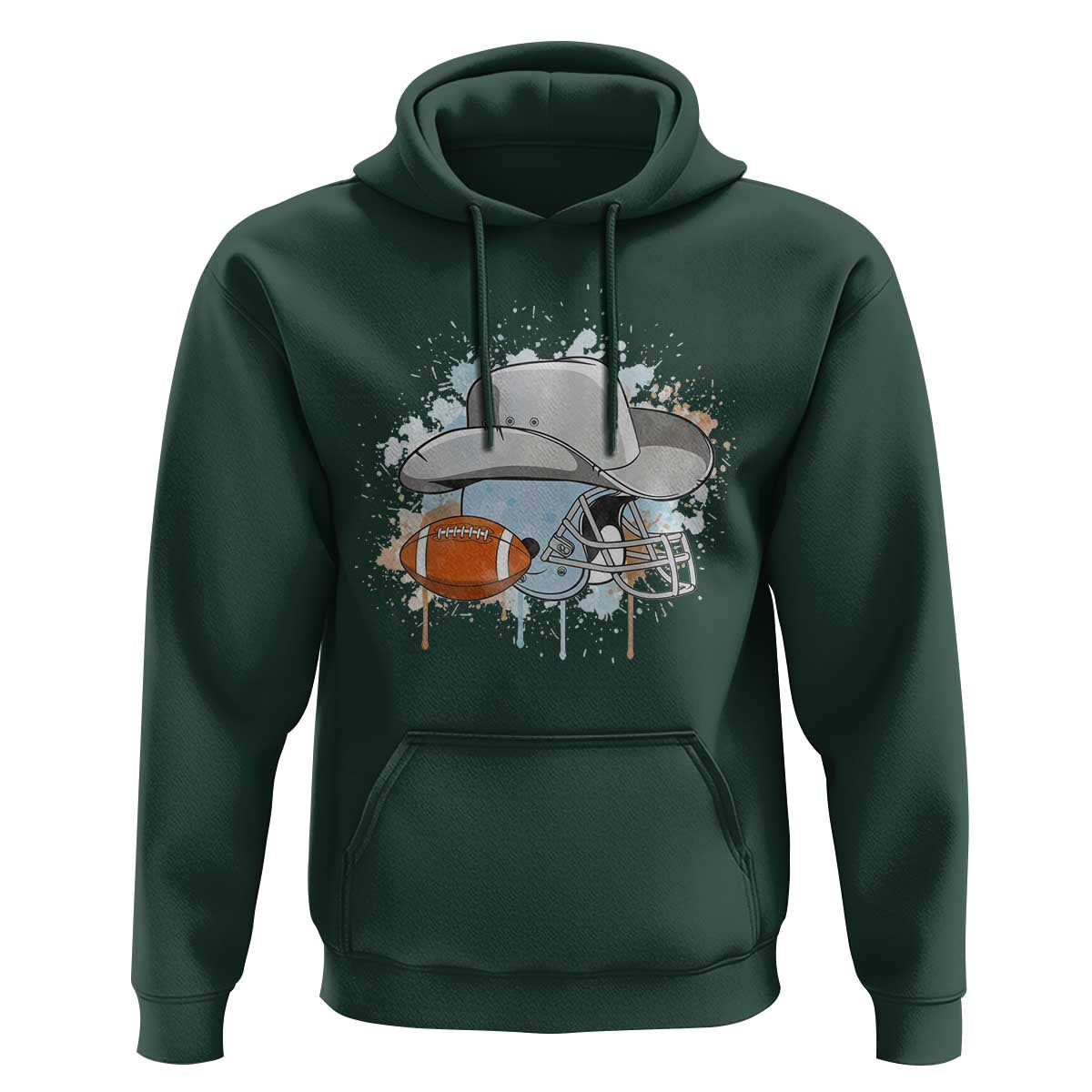 Cowboy Football Helmet Hoodie Game Day Spirit Gift - Wonder Print Shop