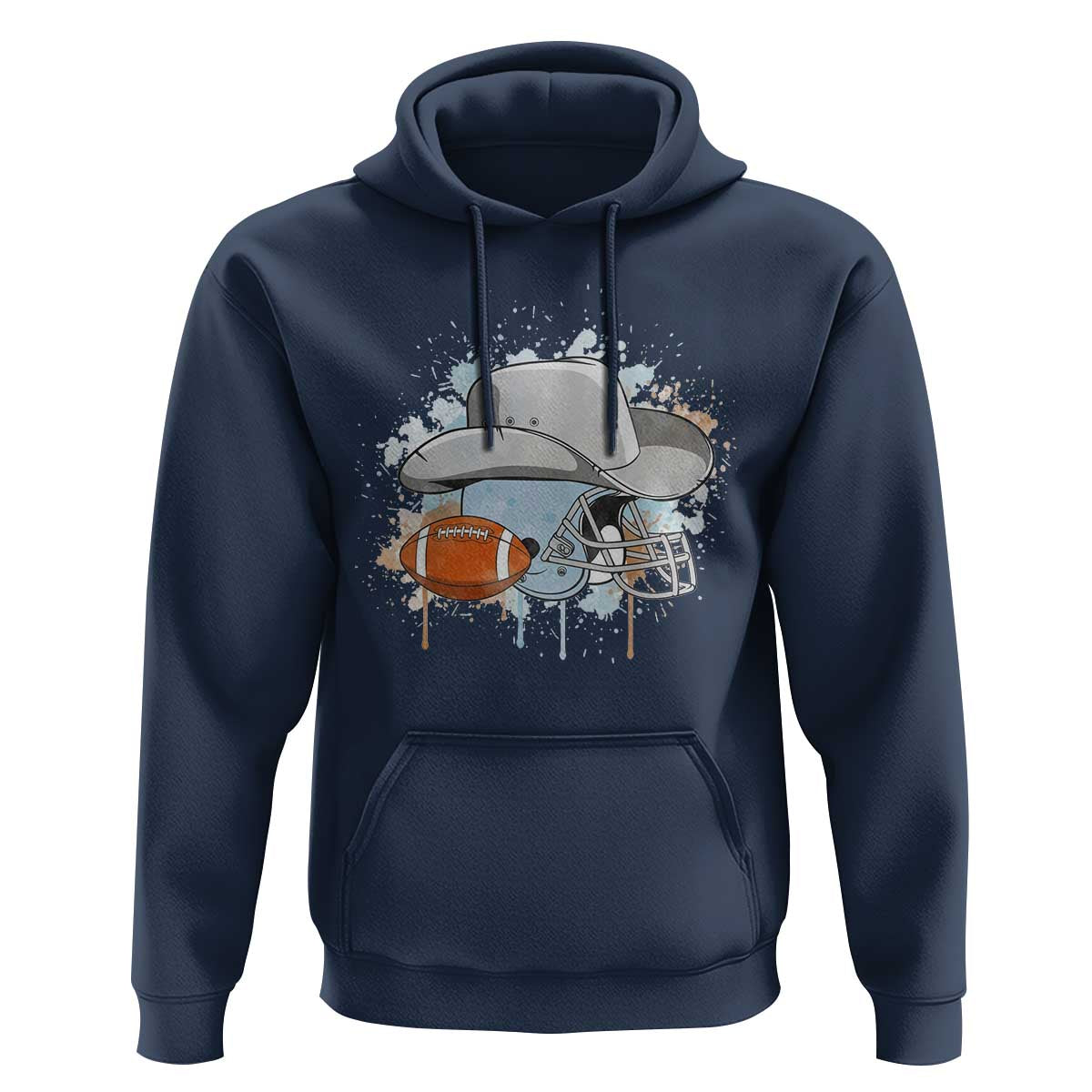 Cowboy Football Helmet Hoodie Game Day Spirit Gift - Wonder Print Shop