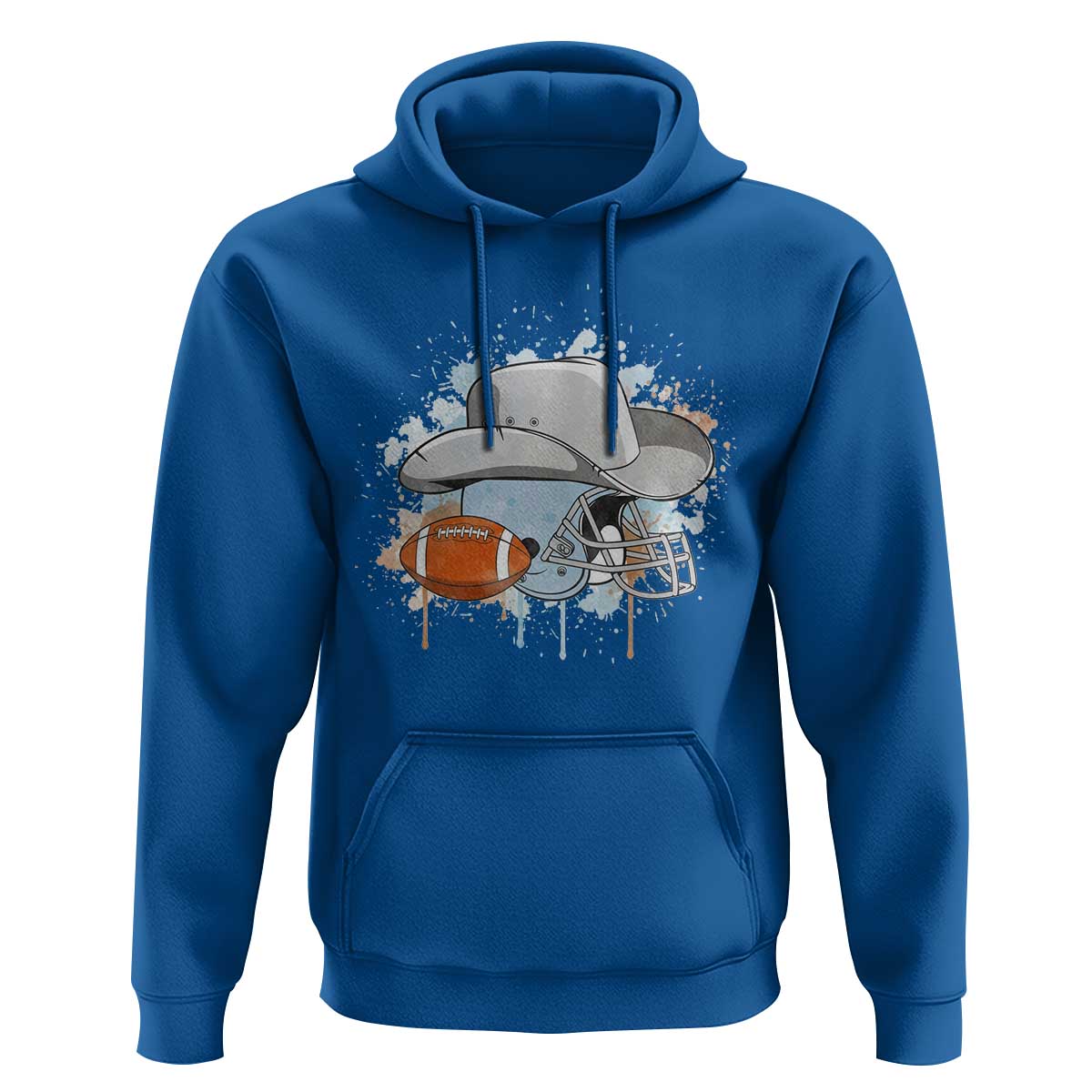 Cowboy Football Helmet Hoodie Game Day Spirit Gift - Wonder Print Shop