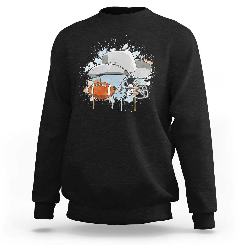 Cowboy Football Helmet Sweatshirt Game Day Spirit Gift - Wonder Print Shop