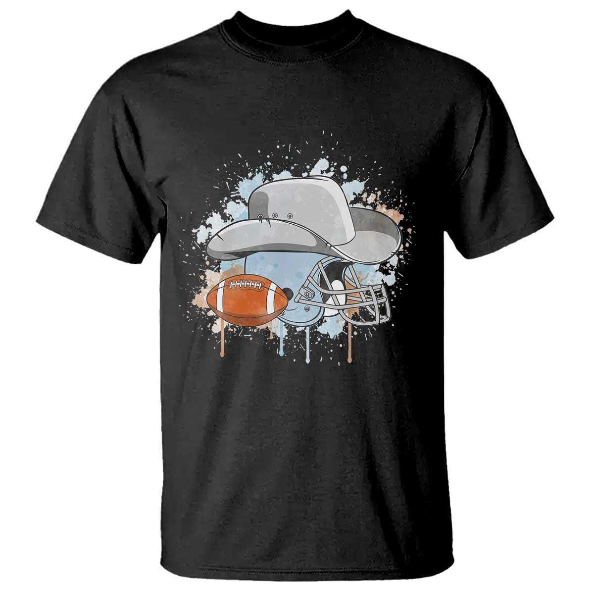 Cowboy Football Helmet T Shirt Game Day Spirit Gift - Wonder Print Shop