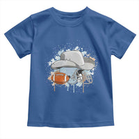 Cowboy Football Helmet Toddler T Shirt Game Day Spirit Gift - Wonder Print Shop
