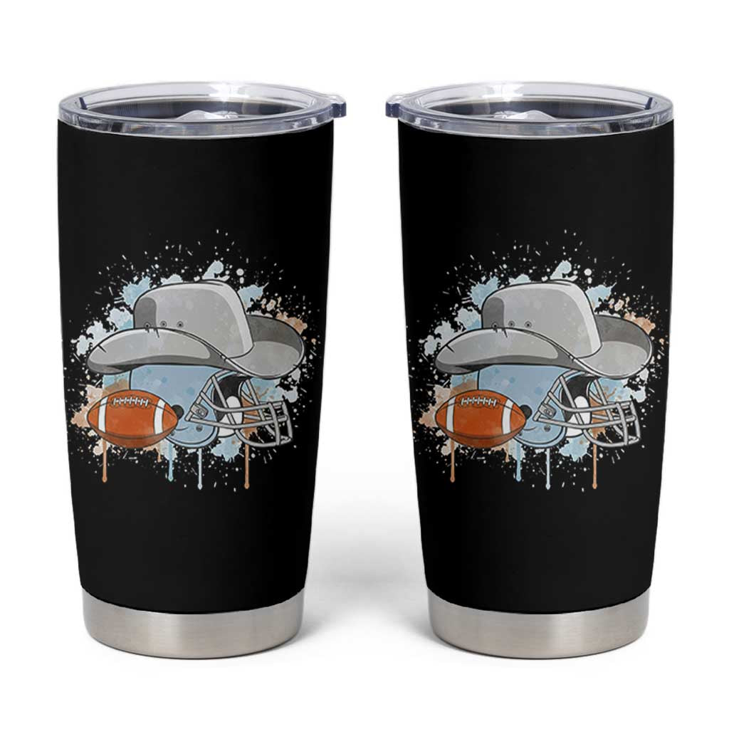 Cowboy Football Helmet Tumbler Cup Game Day Spirit Gift - Wonder Print Shop
