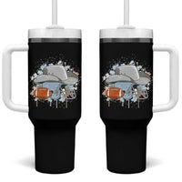 Cowboy Football Helmet Tumbler With Handle Game Day Spirit Gift - Wonder Print Shop