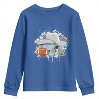 Cowboy Football Helmet Youth Sweatshirt Game Day Spirit Gift - Wonder Print Shop