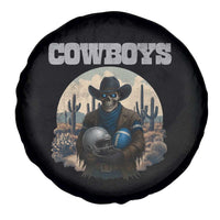 Skeleton Cowboy Football Player Spare Tire Cover Western Fan Gift - Wonder Print Shop