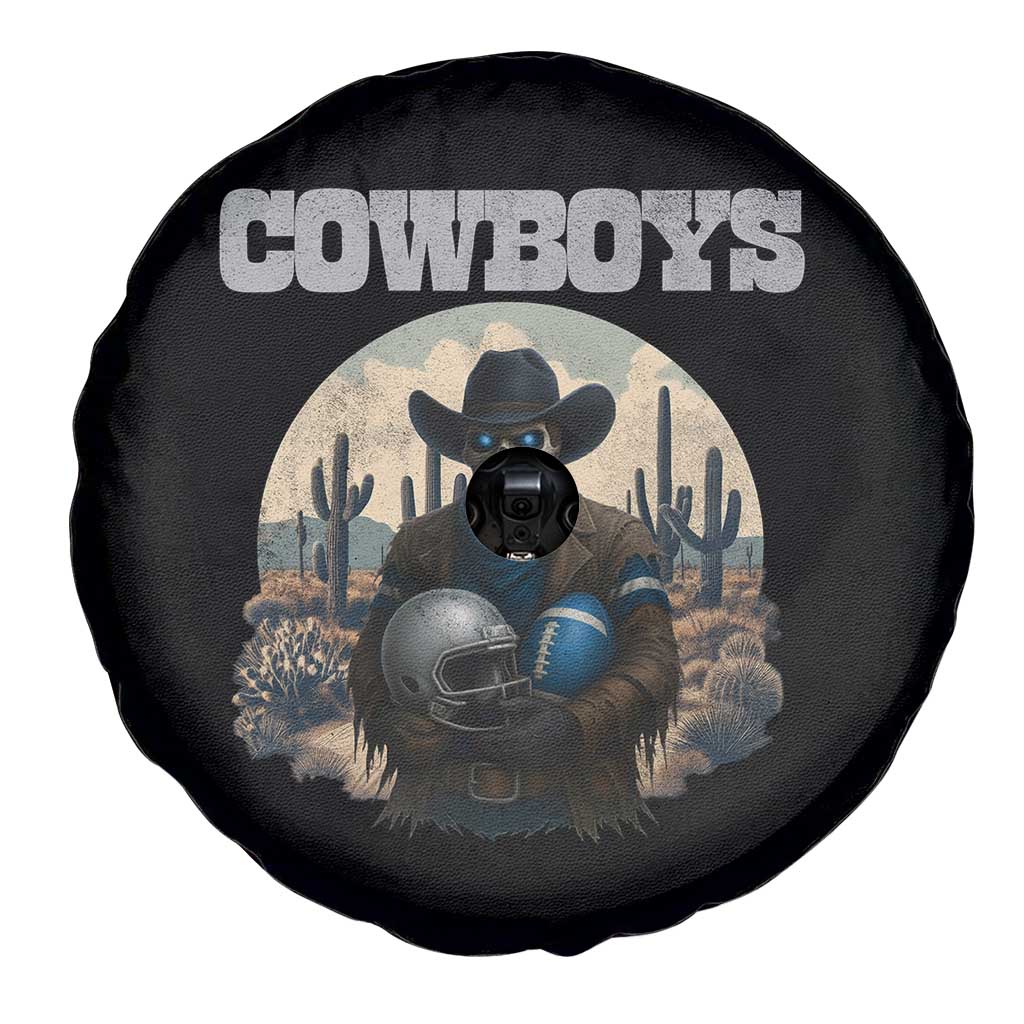 Skeleton Cowboy Football Player Spare Tire Cover Western Fan Gift - Wonder Print Shop