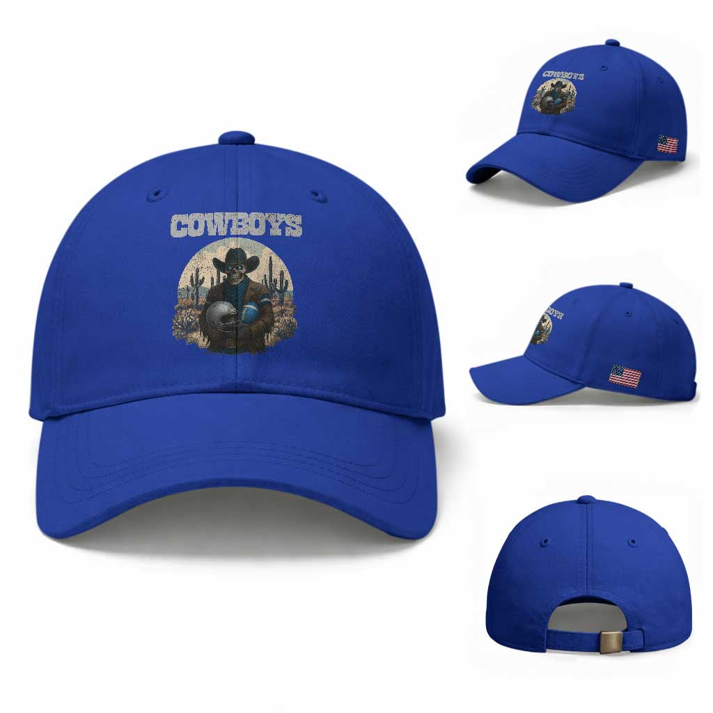 Skeleton Cowboy FB Player Baseball Cap Western Fan Gift