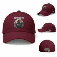 Skeleton Cowboy FB Player Baseball Cap Western Fan Gift