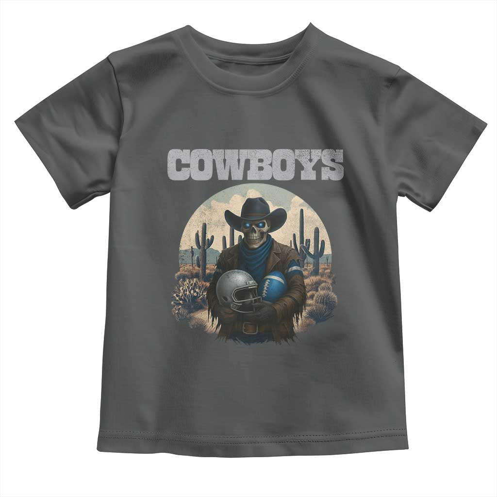 Skeleton Cowboy Football Player Toddler T Shirt Western Fan Gift - Wonder Print Shop